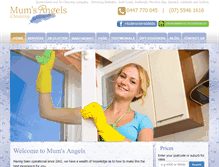 Tablet Screenshot of mumsangelscleaning.com.au